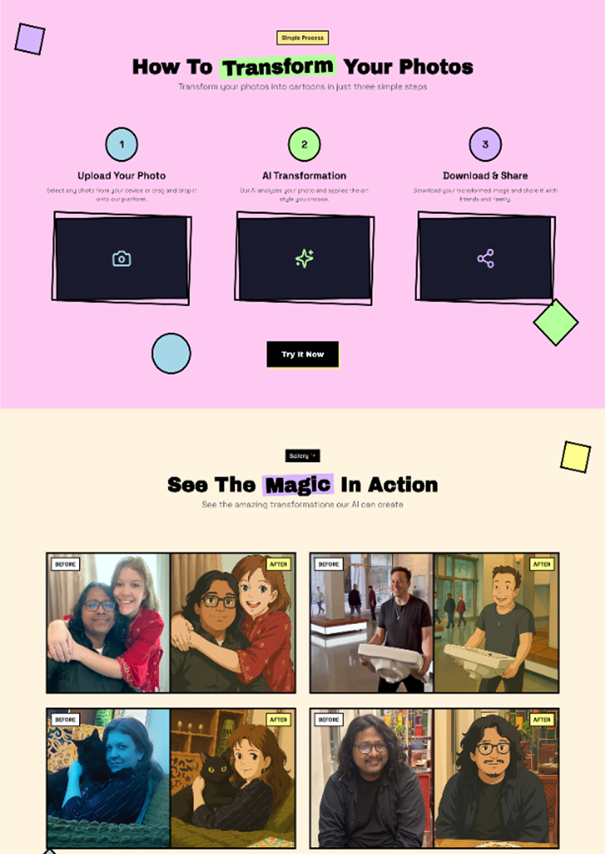 Artis | AI wrapper landing page preview 2